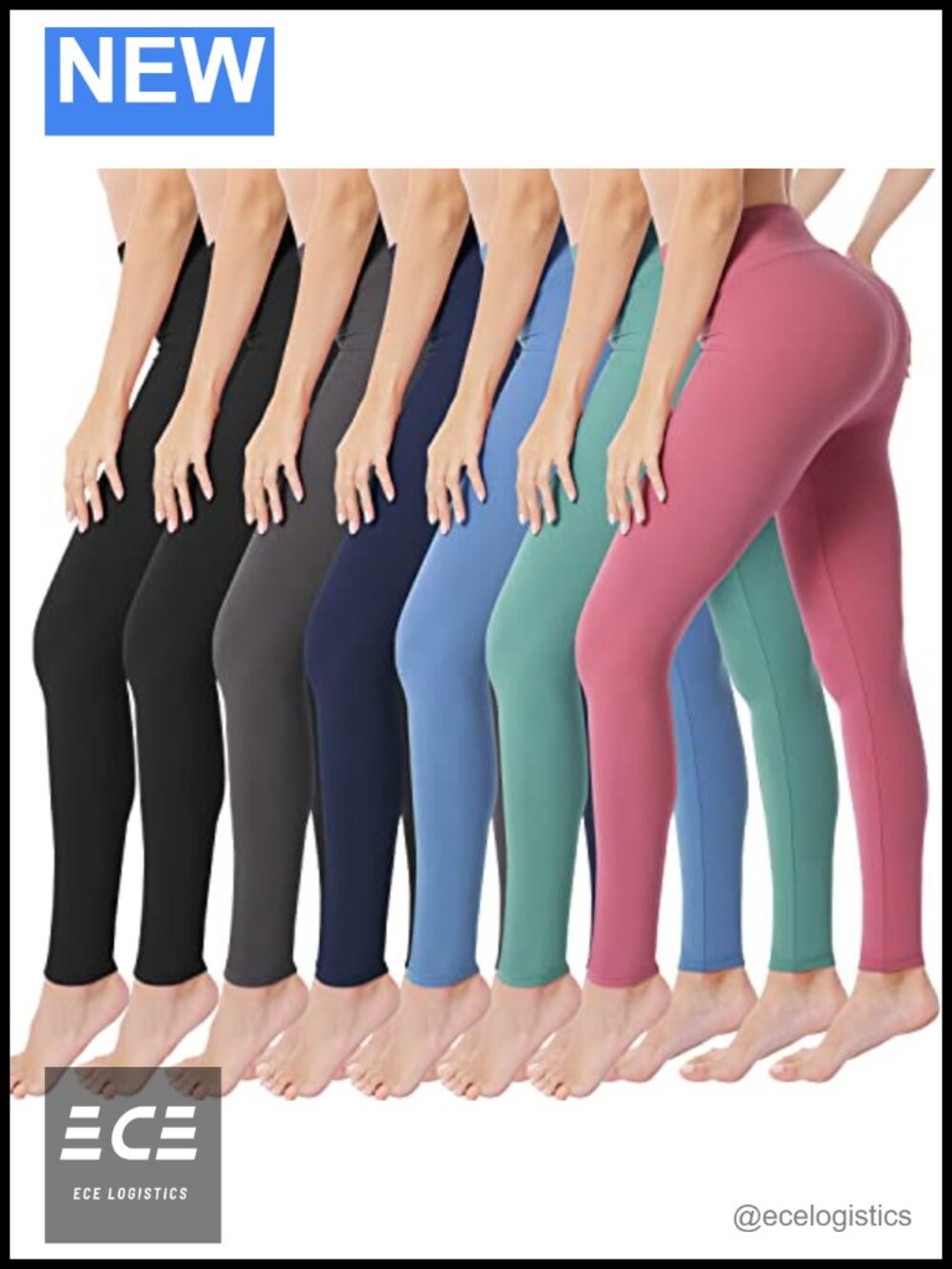 High Waisted Full Length & Capri Leggings 4-Way Stretch Moisture Wicking